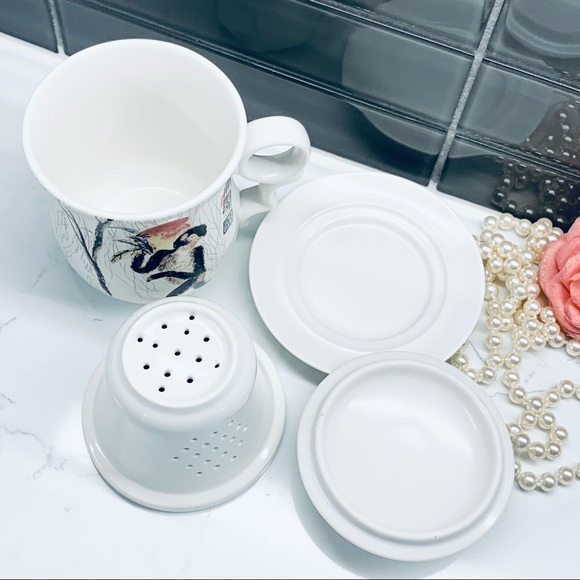 Teavana Capuchin Monkey Ceramic Porcelain Tea Mug - Picture 2 of 12